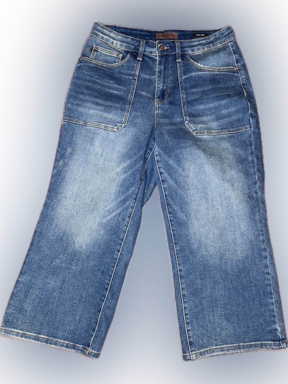 Judy Blue Medium Wash Cropped Wide-Leg Jeans - Picture 6 of 16